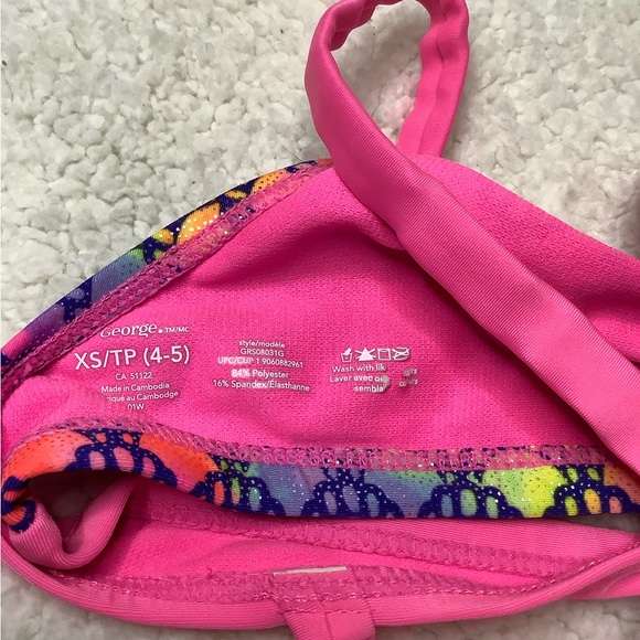 George Kids 2 Piece Bathing Suit XS 4-5 - Picture 3 of 3
